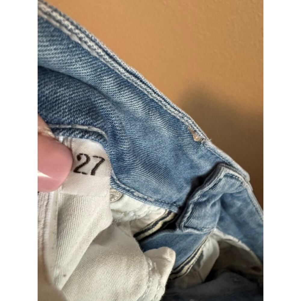 Closed Glow Up Wide Leg High Waisted Supper Soft Cotton Distressed Jeans 27 - Picture 9 of 16